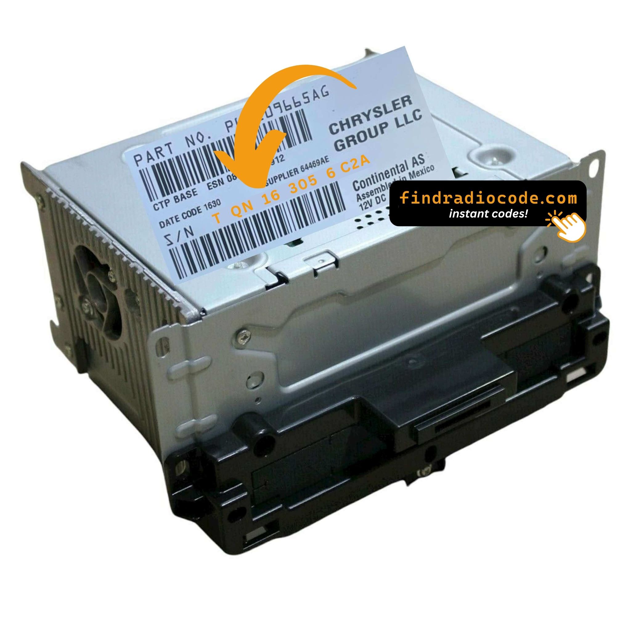 UConnect 4.3 inch display asking for code